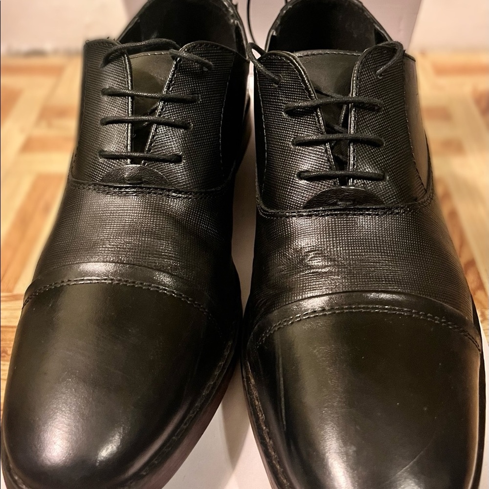 Steve Madden black finch leather shoes